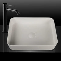 VXA25 Matte White Rectangular Stone Above Counter Basin