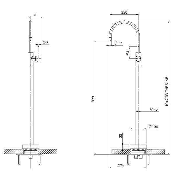 Vivid Freestanding Mixer