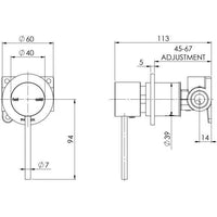 Vivid Slimline Shower / Wall Mixer 60mm Backplate