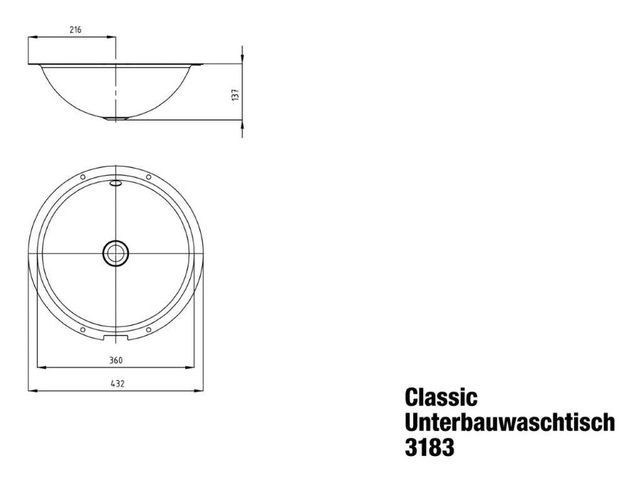 Classic Undercounter Basin
