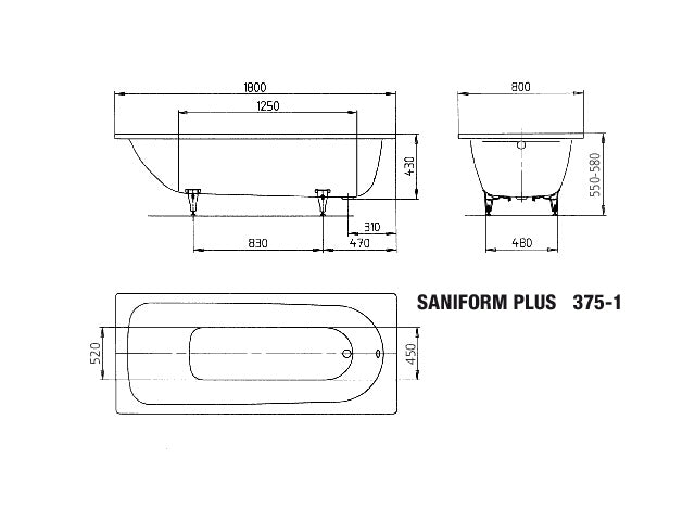 Saniform Plus Drop In Bath