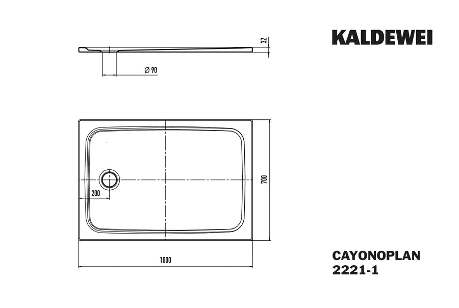 Cayonoplan Shower Floor with Low Profile Support