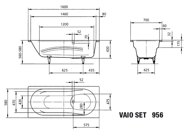 Vaio Set Built in Bathtub