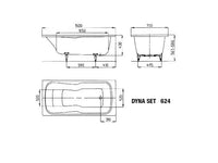 Dyna Set Built in Bathtub