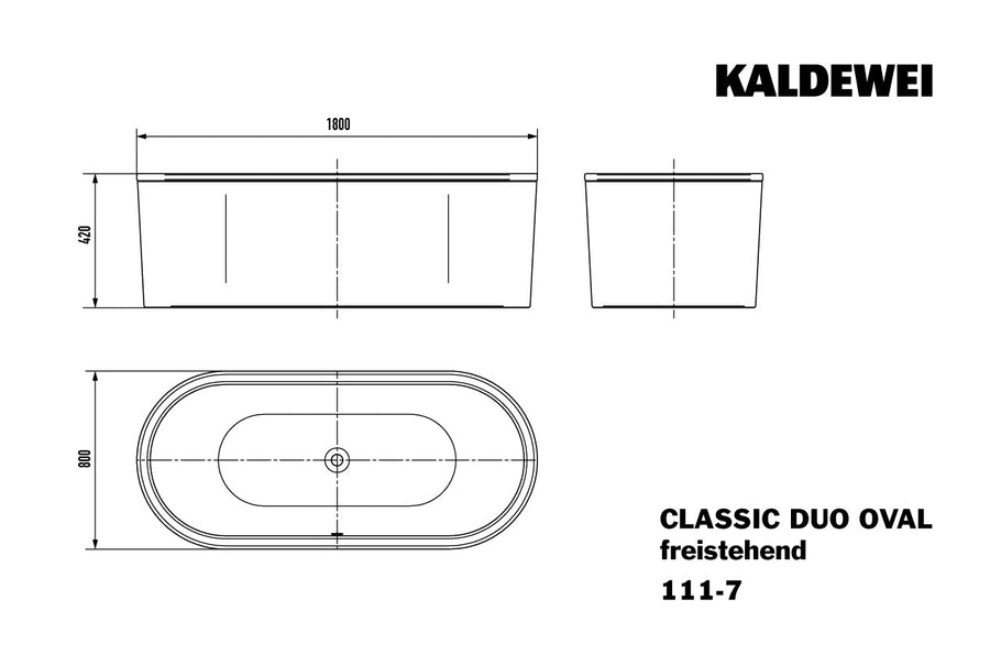 Classic Duo Oval Freestanding Bathtub
