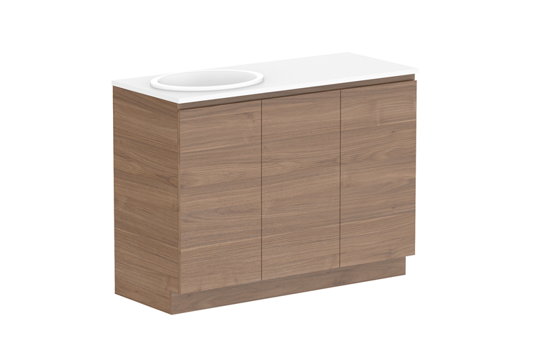 Glacier All Door Trio Floor Mount Vanity