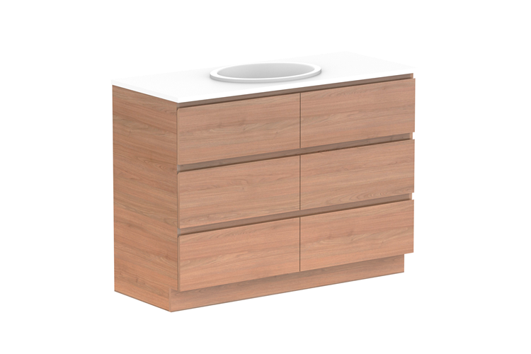 Glacier All Drawer Slim Floor Mount Vanity