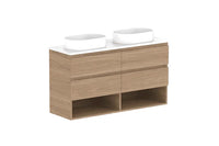 Glacier Ensuite Shelf Twin Vanity