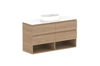 Glacier Ensuite Shelf Twin Vanity
