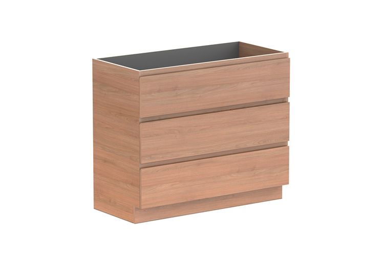 Glacier All Drawer Slim Floor Mount Vanity