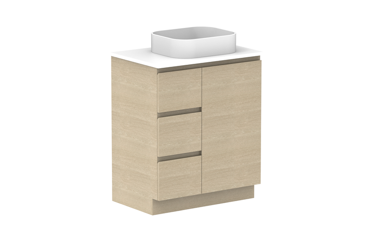 Glacier Hamper Trio Floor Mount Vanity