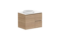 Glacier Door & Drawer Twin Wall Hung Vanity