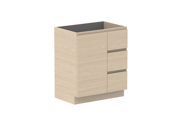 Glacier Hamper Trio Floor Mount Vanity