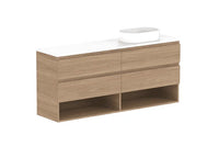 Glacier Ensuite Shelf Twin Vanity