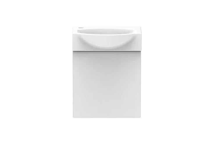 Tiny Semi-Recessed Wall Hung Vanity