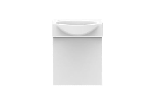 Tiny Semi-Recessed Wall Hung Vanity