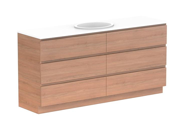 Glacier All Drawer Slim Floor Mount Vanity