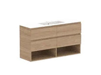 Glacier Ensuite Shelf Twin Vanity
