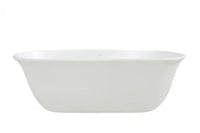 Blanche 162 x 74 TitanCast Solid Surface Freestanding Bath - Gloss White