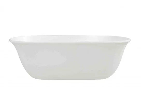 Blanche 162 x 74 TitanCast Solid Surface Freestanding Bath - Gloss White