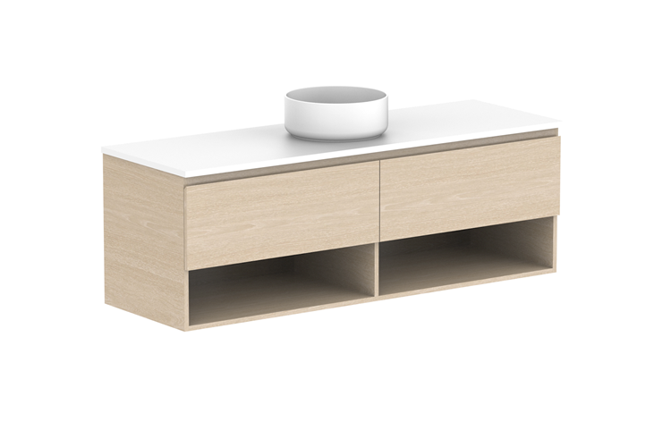 Glacier Shelf Slim Wall Hung Vanity