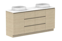 Glacier Hamper Trio Floor Mount Vanity