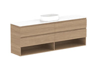 Glacier Ensuite Shelf Twin Vanity