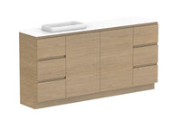 Glacier Ensuite Dor & Drawer Trio Floor Mount Vanity