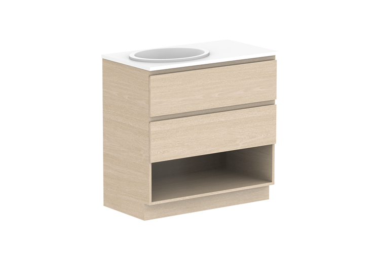 Glacier Shelf Twin Floor Mount Vanity