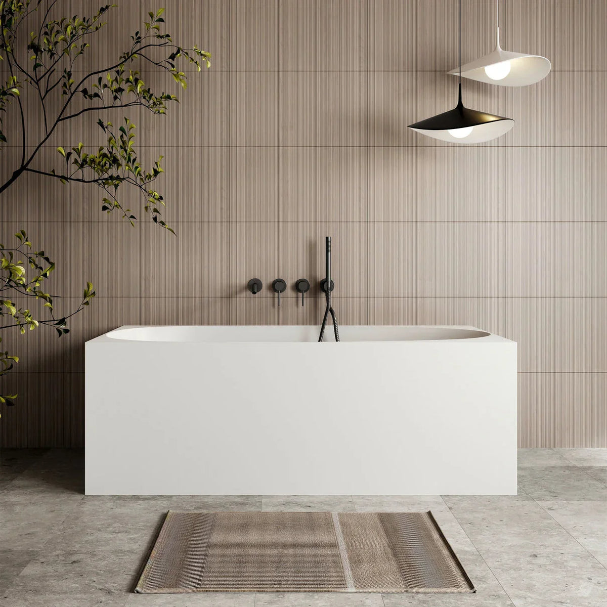 New Multi Corner Back To Wall Freestanding Bath