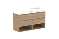 Glacier Ensuite Shelf Twin Vanity