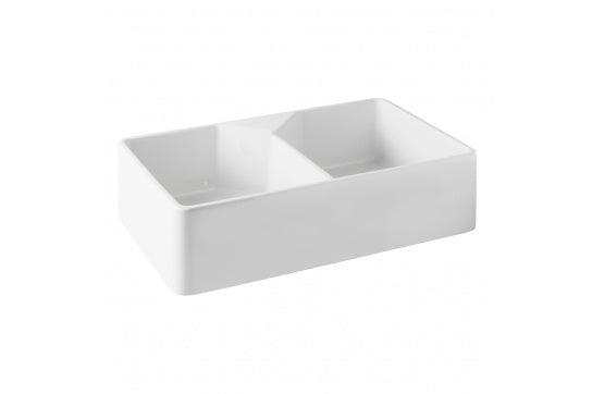 Chester Double Flat Fine Fireclay Farmhouse Butler Sink