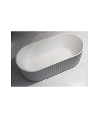 Cleo 100 Fluted freestanding bath No overflow