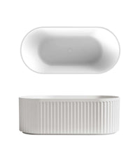 Cleo 100 Fluted freestanding bath No overflow