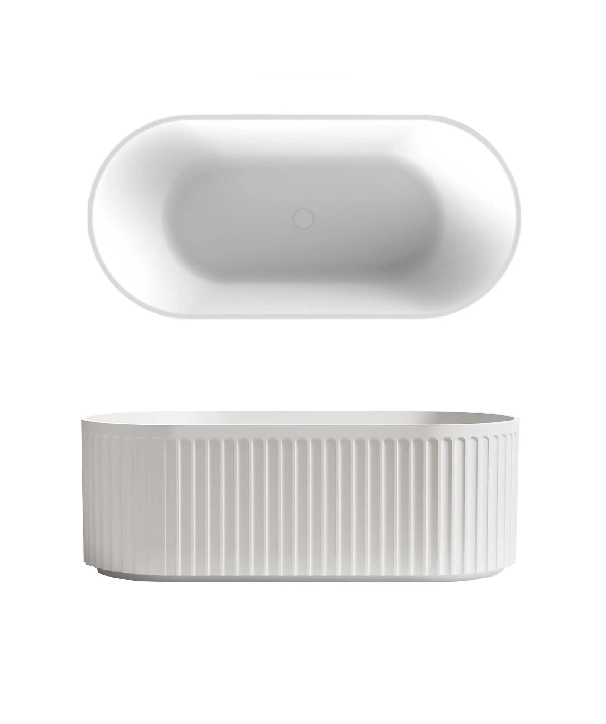 Cleo 100 Fluted freestanding bath No overflow