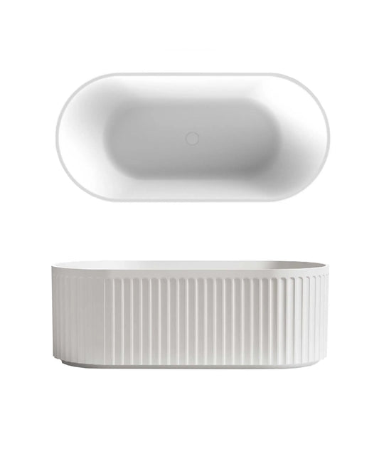 Cleo 100 Fluted freestanding bath No overflow