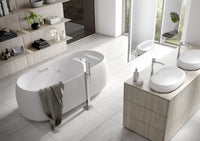 Reinforced Marble Oval Freestanding Bathtub