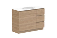 Glacier Door & Drawer Trio Floor Mount Vanity