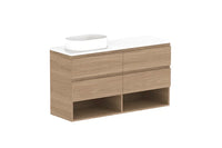 Glacier Ensuite Shelf Twin Vanity