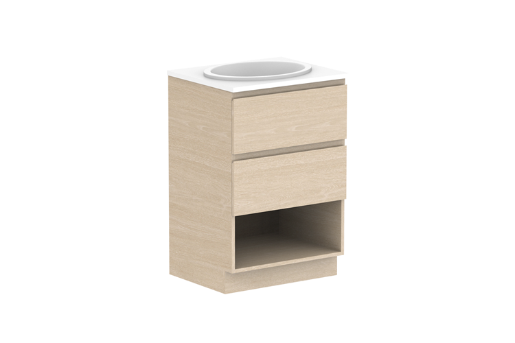 Glacier Shelf Twin Floor Mount Vanity