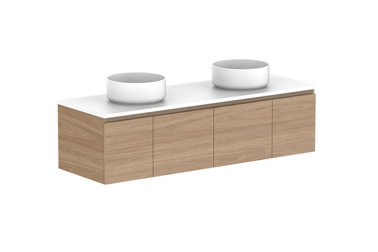 Glacier Door & Drawer Slim Wall Hung Vanity