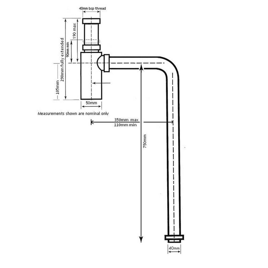 Deluxe Adjustable Bottle S Trap