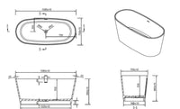 Soaker VX47-1580 Freestanding Stone Bath