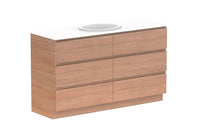 Glacier All Drawer Slim Floor Mount Vanity