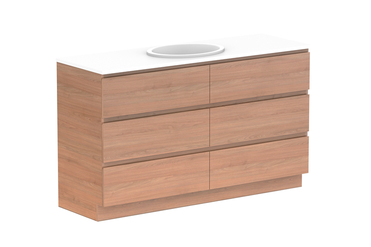 Glacier All Drawer Slim Floor Mount Vanity