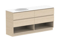Glacier Shelf Twin Floor Mount Vanity