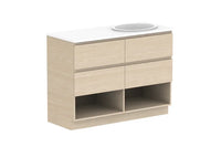Glacier Shelf Twin Floor Mount Vanity