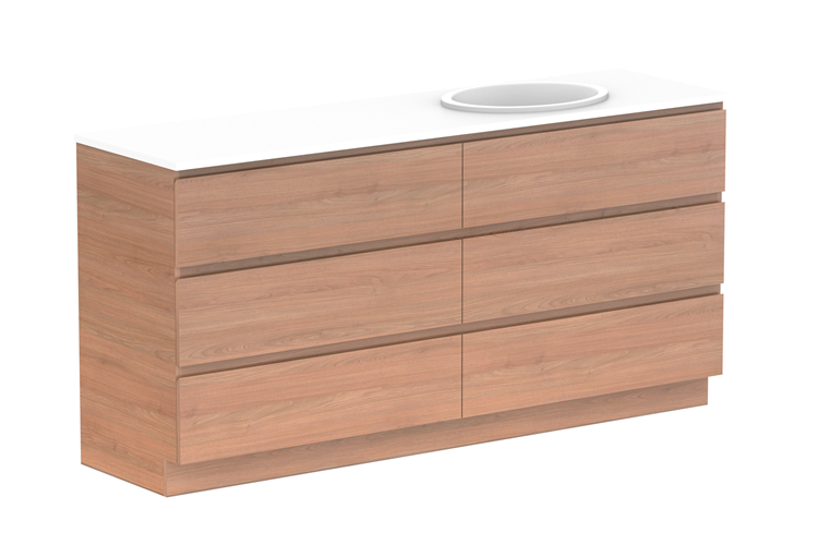 Glacier All Drawer Slim Floor Mount Vanity