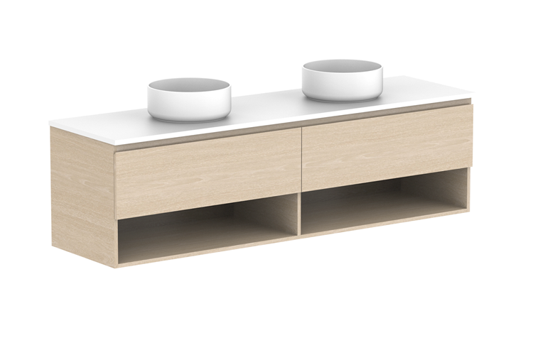 Glacier Shelf Slim Wall Hung Vanity