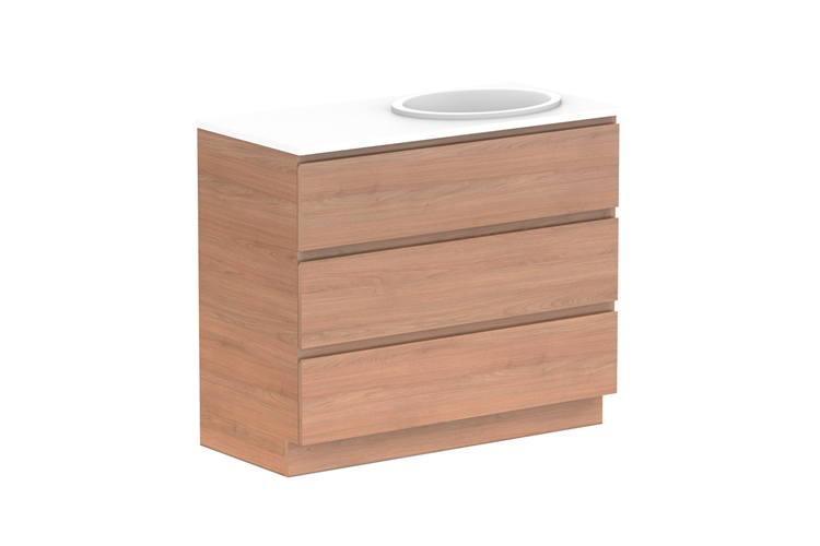 Glacier All Drawer Slim Floor Mount Vanity